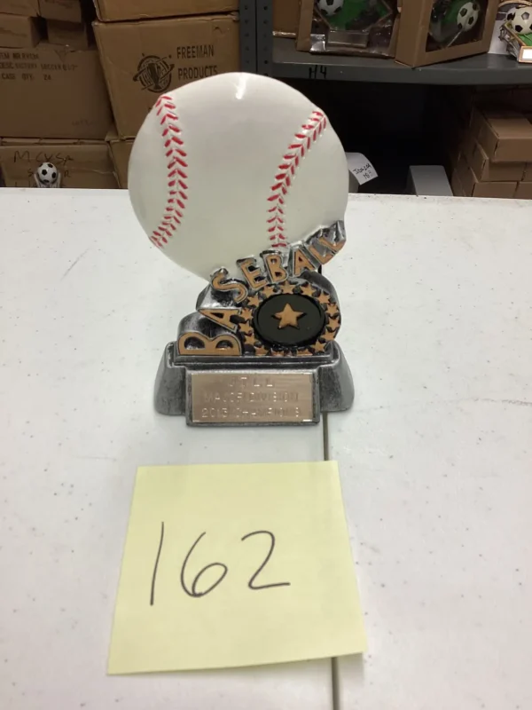 BASEBALL ON "BASEBALL" PEDESTAL W/STARS