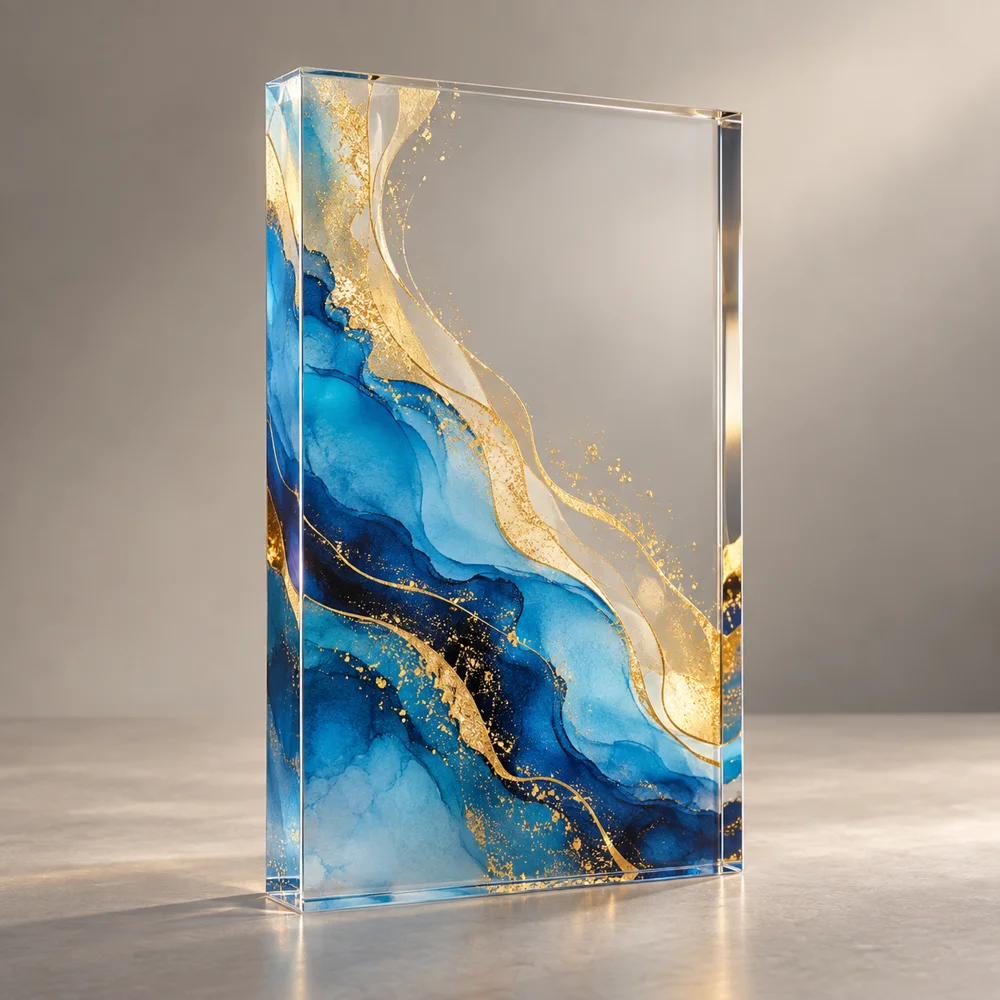 Illustrative printed acrylic recognition award style